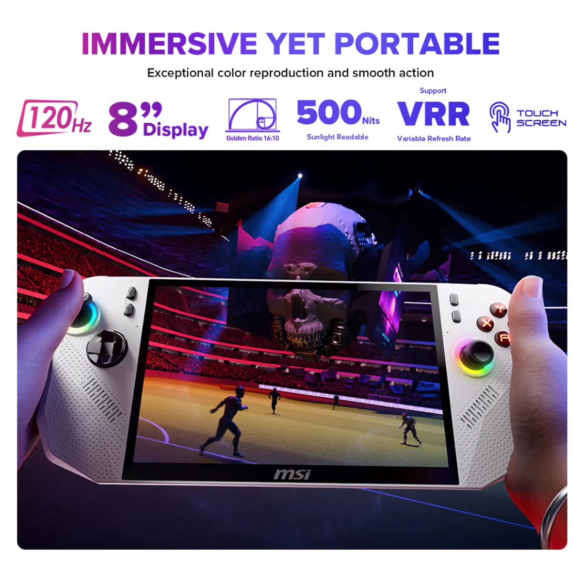 MSI Claw A8 BZ2EM-022PH Handheld Gaming (Polar Tempest) | 8" FHD+ (1920x1200) 120Hz Touchscreen | Ryzen Z2 Extreme | 24GB RAM | 1TB SSD | AMD Radeon Graphics | Windows 11 Home - Image 5