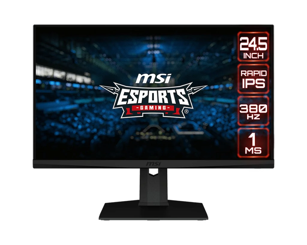 MSI G253PF 24.5”  FHD Rapid IPS 380HZ 1MS GTG G-Sync Compatible Esports Gaming Monitor - Image 6