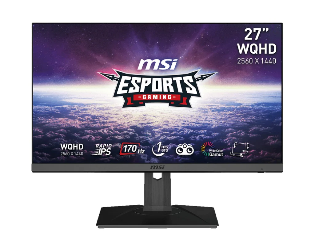 MSI G272QPF 27” WQHD Rapid IPS 170Hz 1ms GTG Adaptive Sync Compatible Esports Gaming Monitor - Image 6