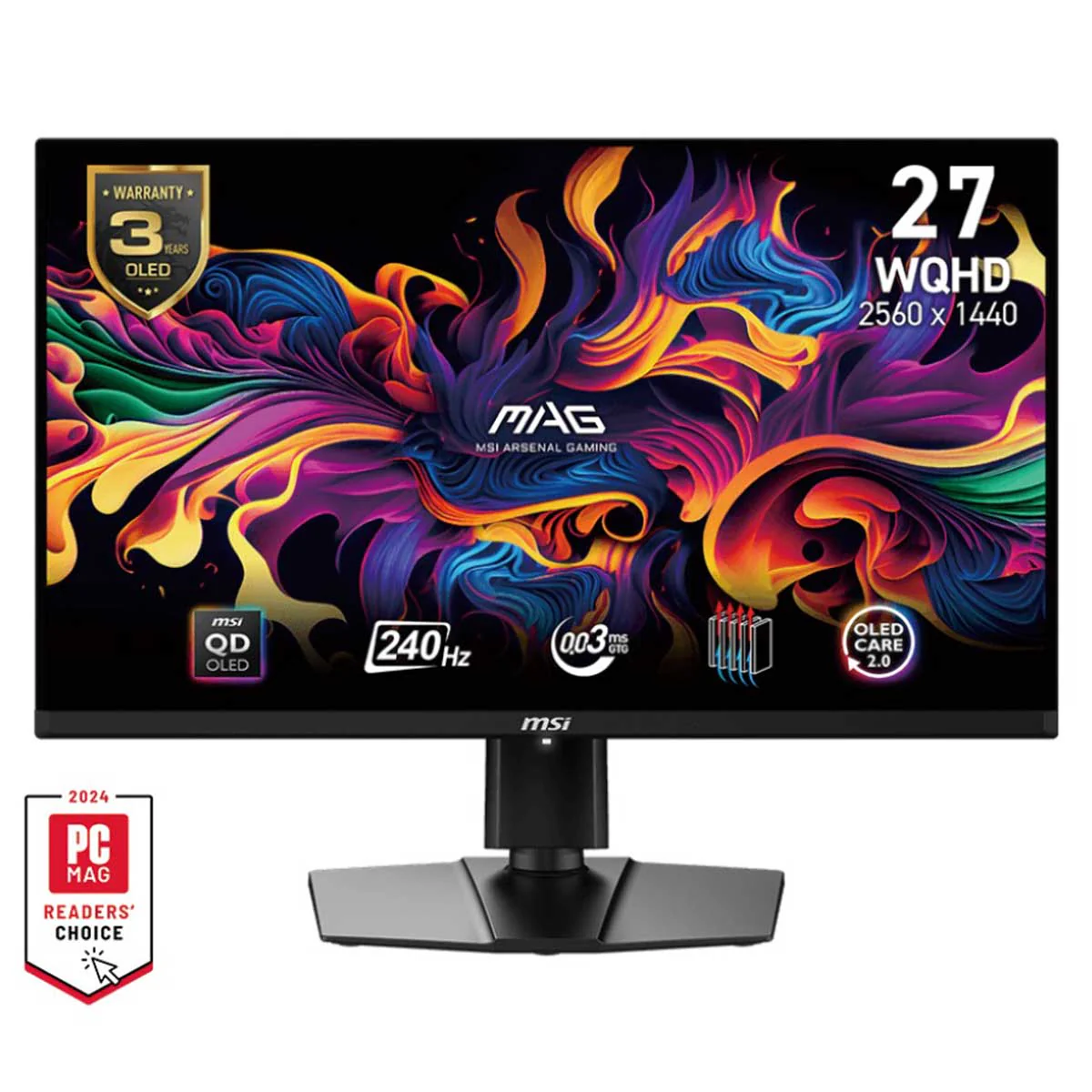 MSI MAG 271QPX QD-OLED E2 27" WQHD (2560x1440) 240Hz 0.03ms GTG Flat Gaming Monitor - Image 2