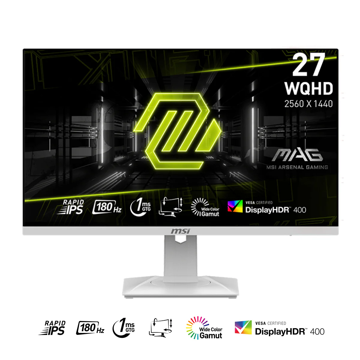 MSI MAG 274QRFW 27" WQHD (2560x1440) 180Hz 1ms GTG Rapid IPS Gaming Monitor (White)