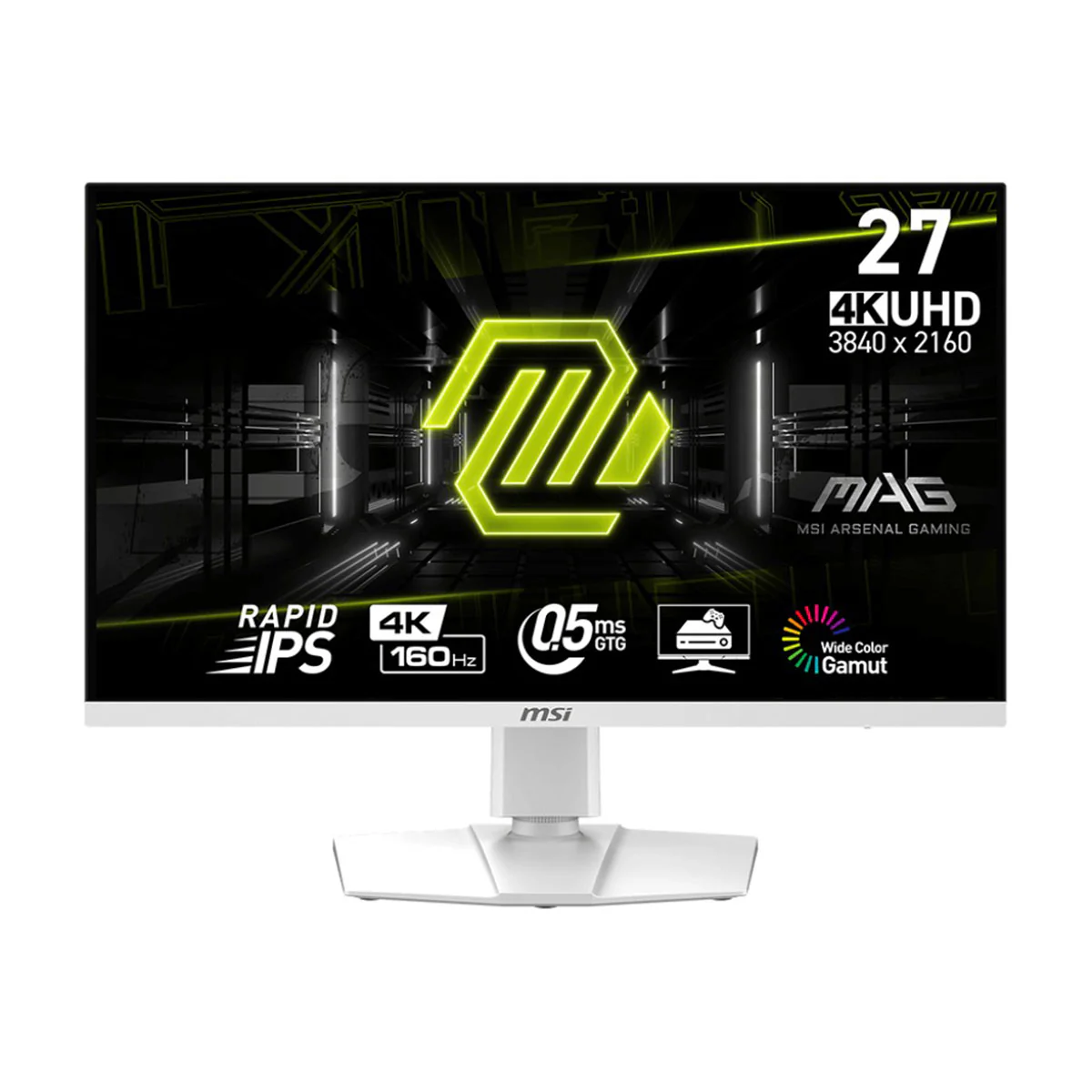 MSI MAG 274URFW 27" 4K UHD (3840x2160) 160Hz 0.5ms GTG Rapid IPS Flat Gaming Monitor (White) - Image 2
