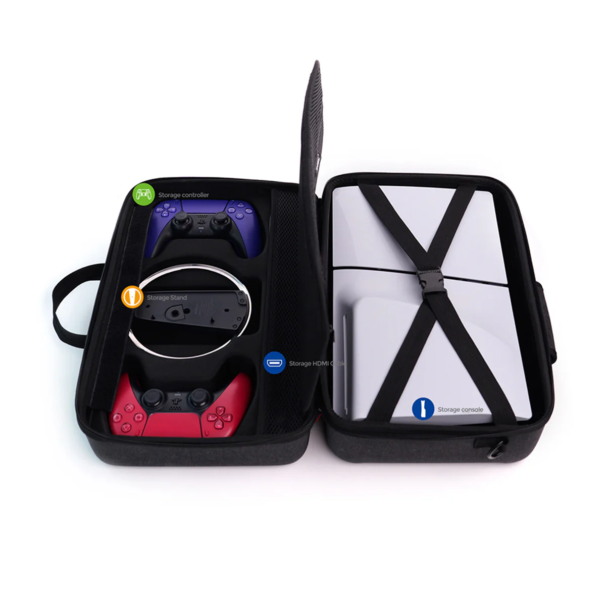 Dobe Storage Case for PS5 Slim (Black, Grey) TP5-3590 - Image 14