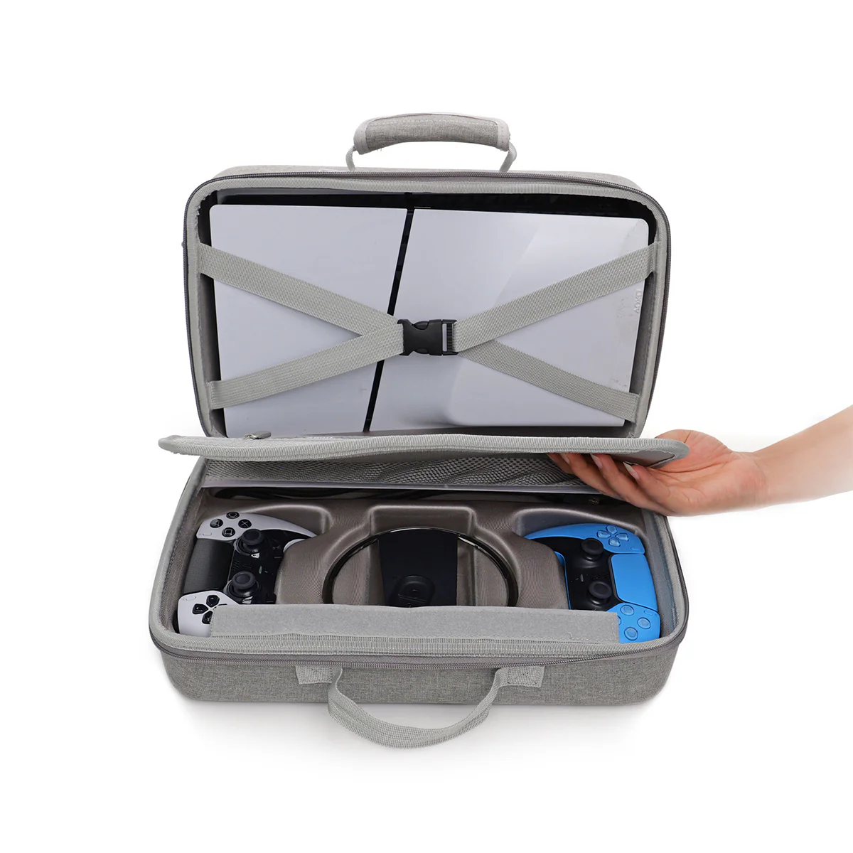 Dobe Storage Case for PS5 Slim (Black, Grey) TP5-3590 - Image 5