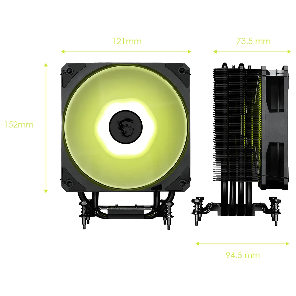 MSI MAG COREFROZR AA13 ARGB CPU Cooler Fan (Black) - Image 6