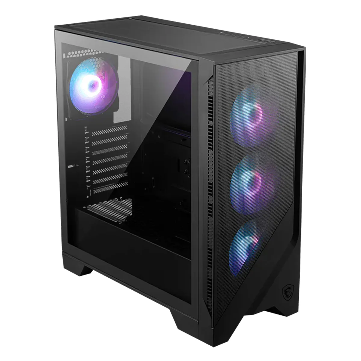 MSI MAG Forge 321R Airflow Micro-ATX Mid Tower Gaming PC Case (Black) - Image 5
