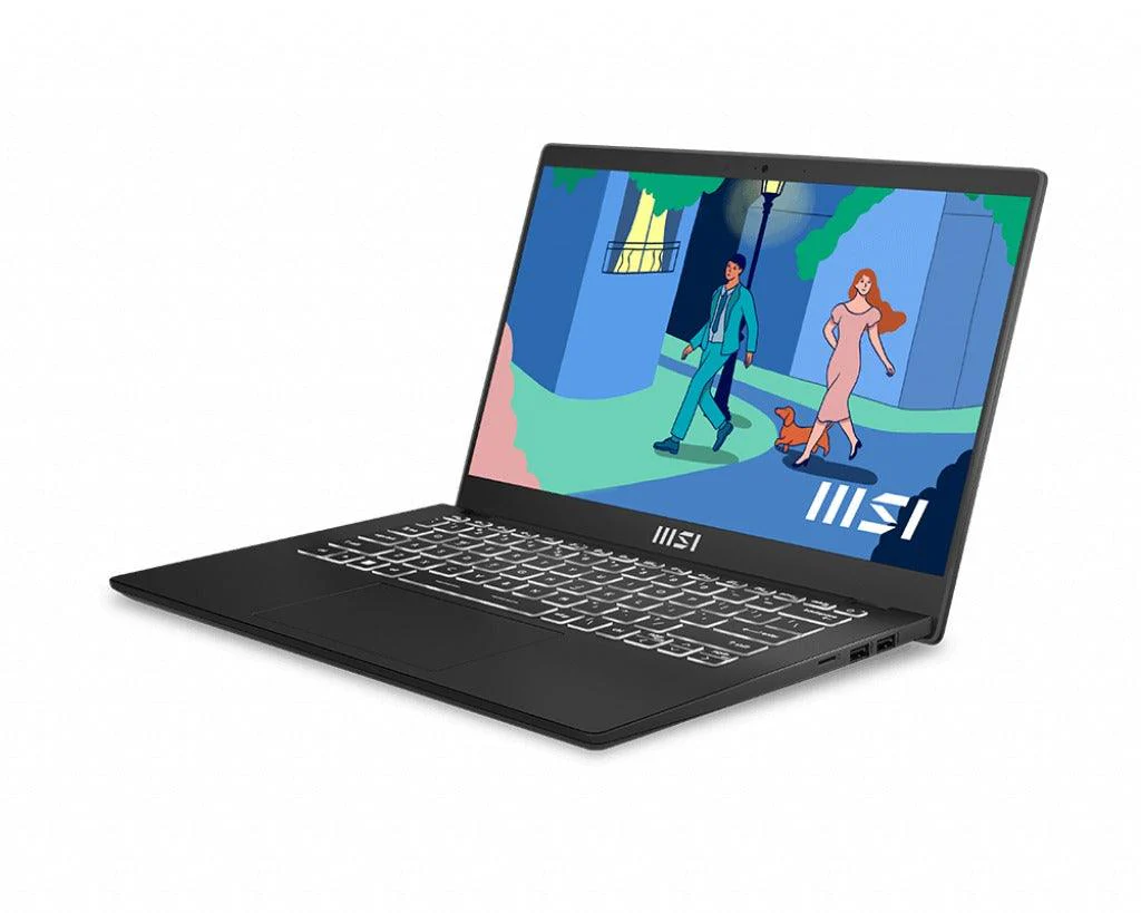MSI Modern 14 C12M-227PH Premium Ultrabook (Classic Black) | 14" FHD | i3-1215U | 8GB DDR4 | 512 GB SSD | Intel UHD Graphics | Windows 11 | MSI Sleeve Bag GP - Image 2