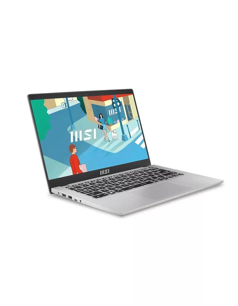 MSI Modern 14 C12M-620PH Laptop (Urban Silver) | 14" FHD | i3-1215U | 8GB RAM | 512GB SSD | Intel UHD Graphics | Windows 11 Home | MSI Sleeve Bag GP - Image 3