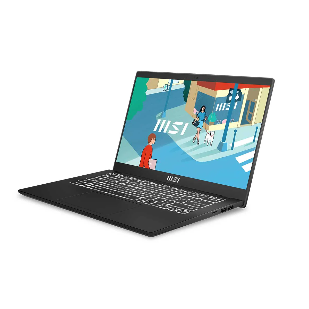 MSI Modern 14 C12MO-1033PH Laptop (Classic Black) | 14" FHD (1920X1080) IPS | i5-1235U | 16GB RAM | 512GB SSD | Intel Iris XE | Windows 11 | MS Office Home & Student 2021 | MSI Sleeve Bag GP - Image 3