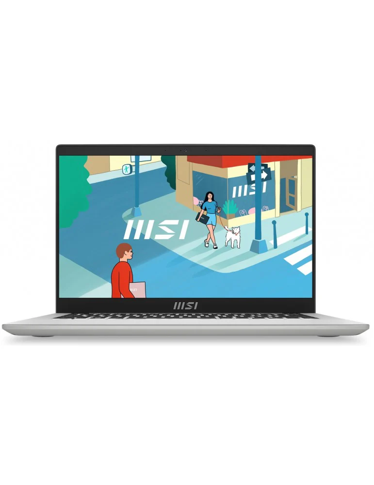MSI Modern 14 C13M-1263PH Laptop (Urban Silver) | 14" FHD (1920x1080) IPS | i3-1315U | 8GB RAM | 512GB SSD | Intel UHD Graphics | Windows 11 Home + MSI Sleeve Bag GP - Image 2