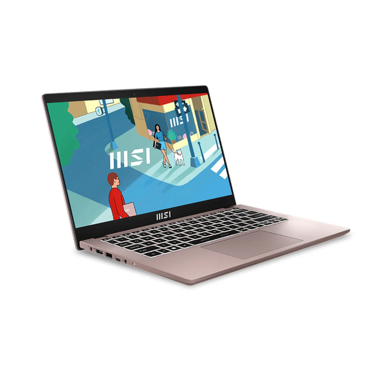 MSI Modern 14 C13M-1264PH Laptop (Beige Rose) | 14" FHD (1920x1080) IPS | i5-1335U | 16GB RAM | 512GB SSD | Iris Xe Graphics | Windows 11 Home + MS Office Home & Student 2021 + MSI Sleeve Bag GP - Image 2