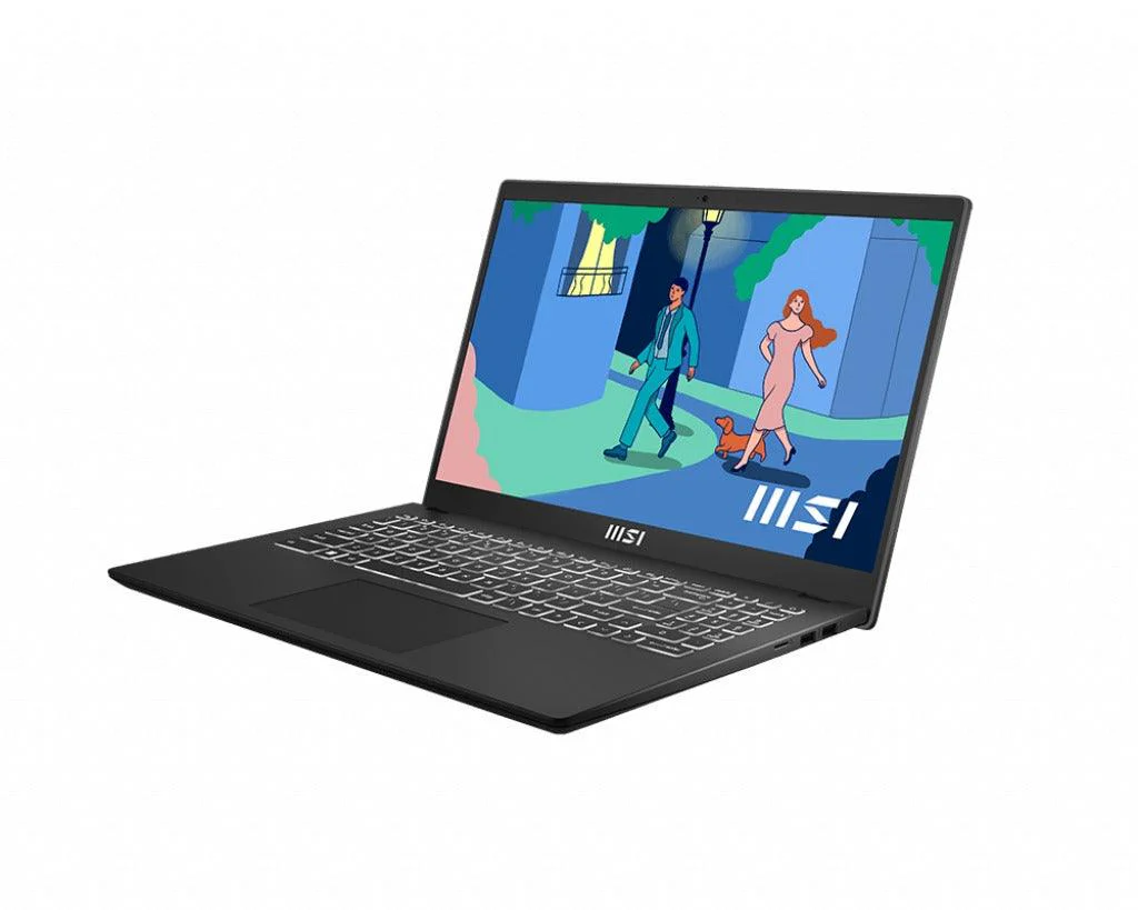 MSI Modern 15 B12M-207PH Premium Ultrabook (Classic Black) | 15.6" FHD | i5-1235U | 8GB DDR4 | 512 GB SSD | Iris Xe Graphics | Windows 11 | MSI Sleeve Bag GP - Image 3