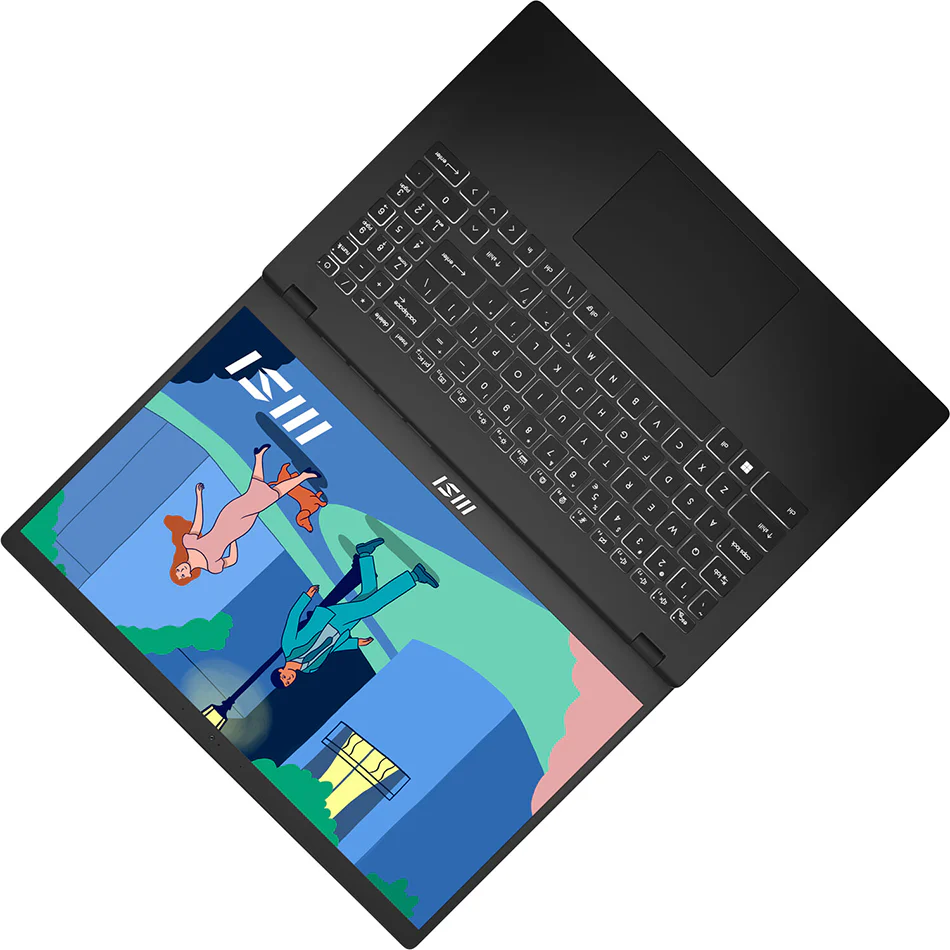 MSI Modern 15 B7M-430PH Laptop (Classic Black) | 15.6" FHD (1920x1080) IPS | Ryzen 5-7430U | 16GB RAM | 512GB SSD | AMD Radeon Graphics | Windows 11 Home | MSI Sleeve Bag GP - Image 7