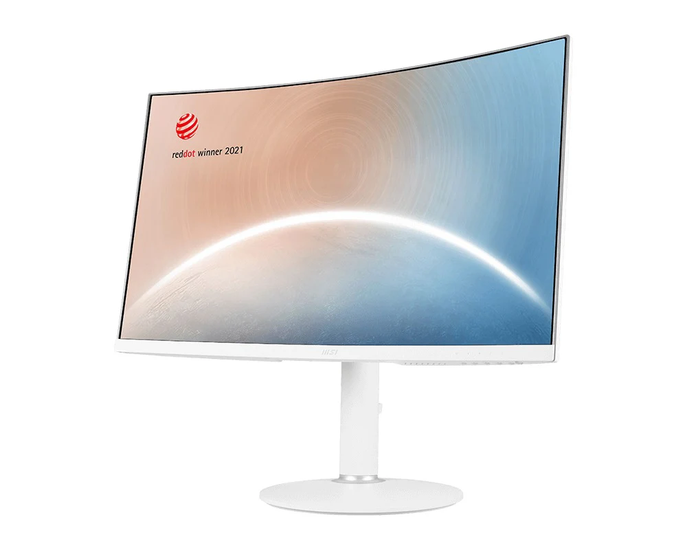 MSI Modern MD271CPW 27" FHD 75Hz Business & Productivity Curved Monitor (White) - Image 2