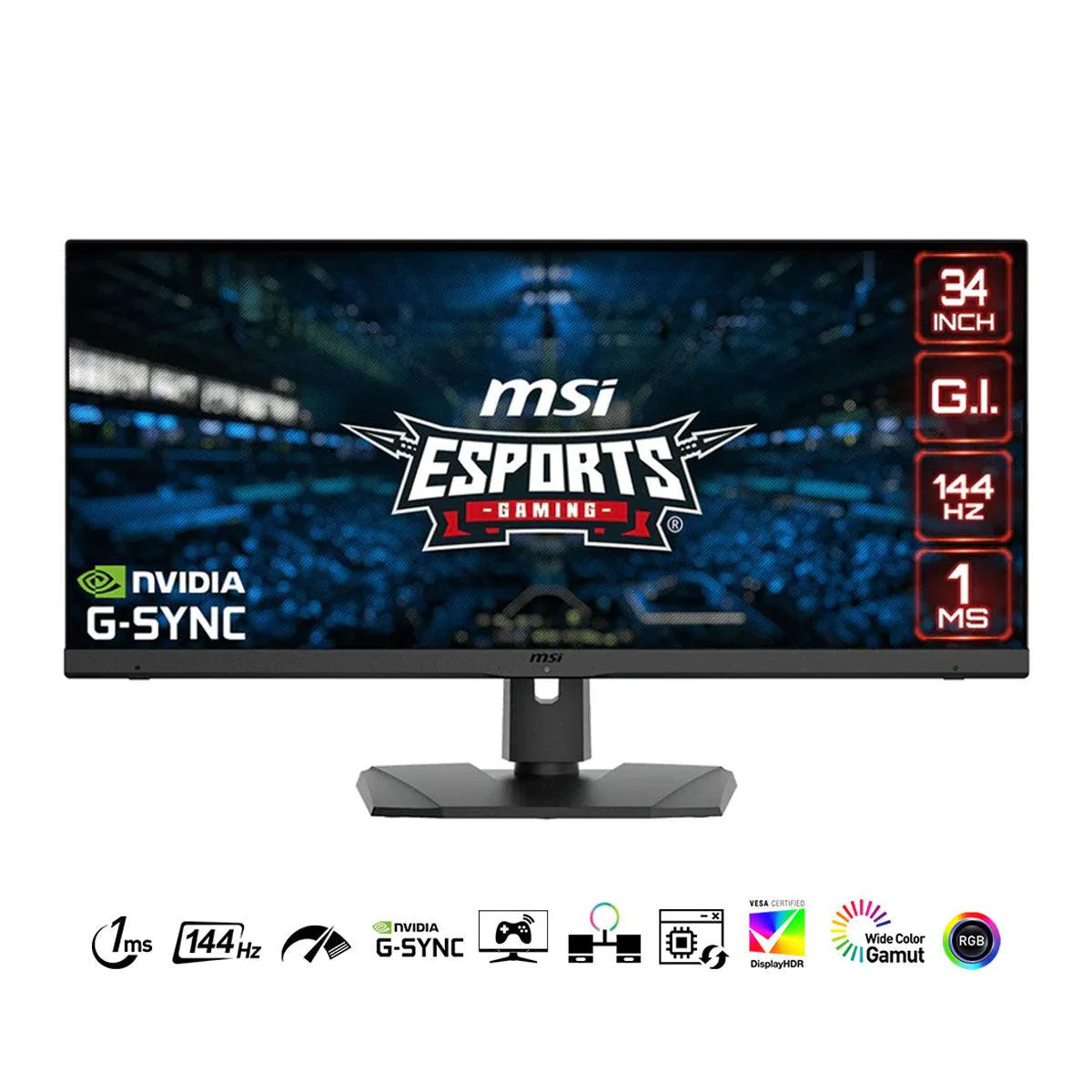 MSI Optix MPG341QR 34-INCH 144HZ UWQHD IPS Esports Gaming Monitor