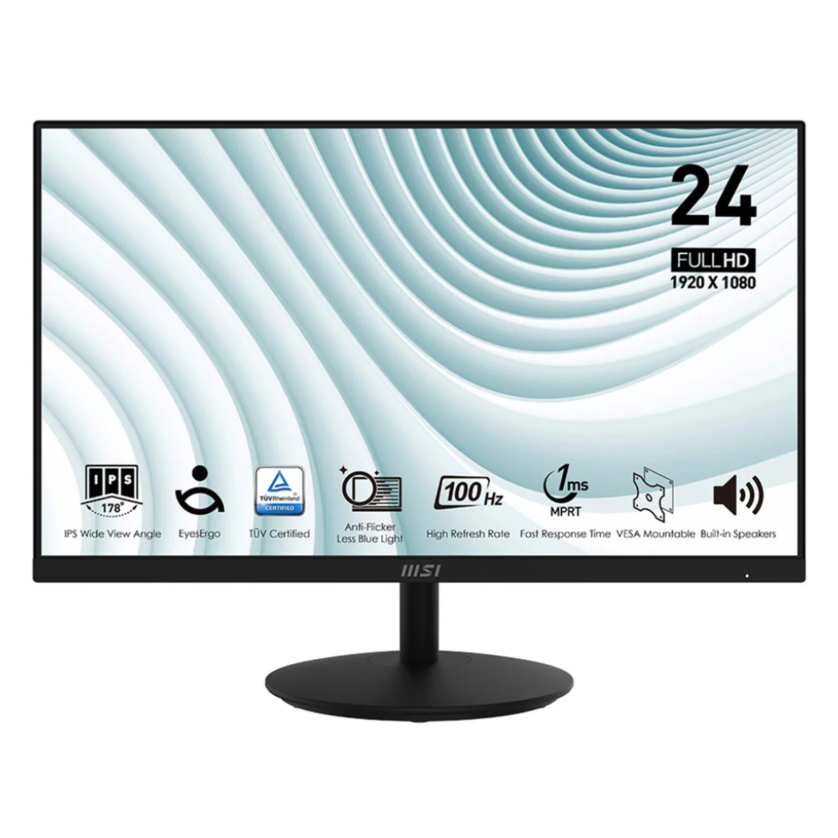 MSI Pro MP242A 24" FHD (1920x1080) 100Hz 1ms MPRT IPS Business Productivity Monitor - Image 2