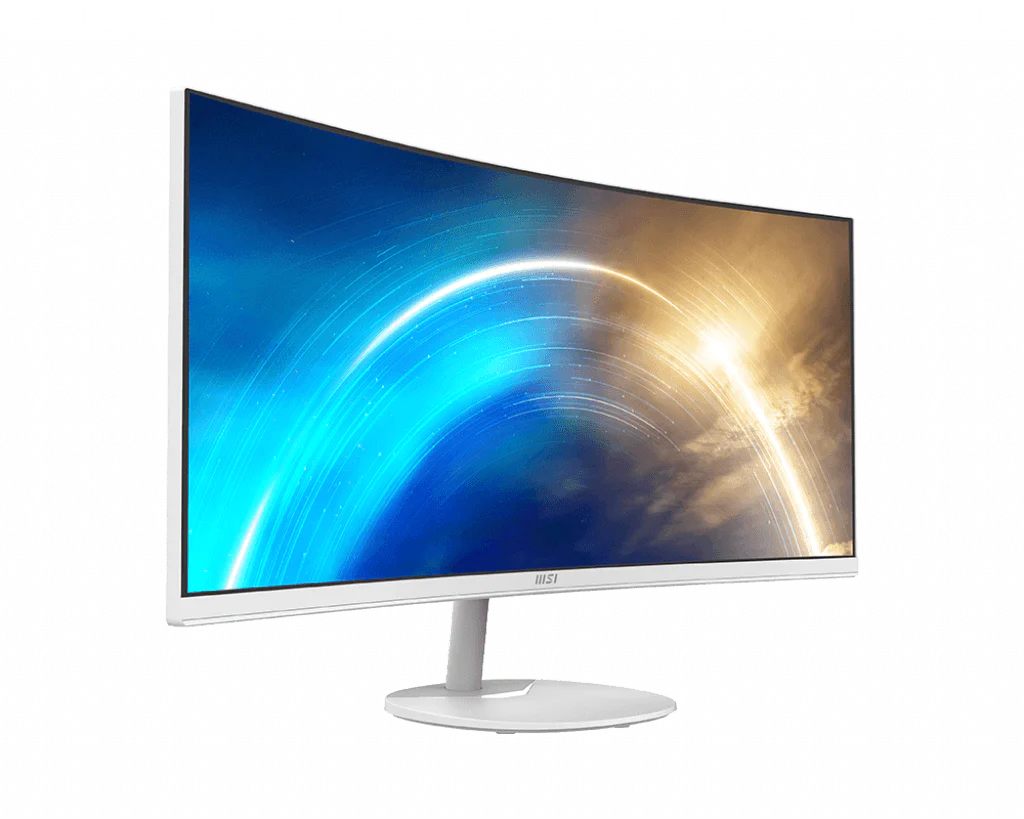 MSI Pro MP341CQW 34" UWQHD Curved Business & Productivity Monitor (White) - Image 3