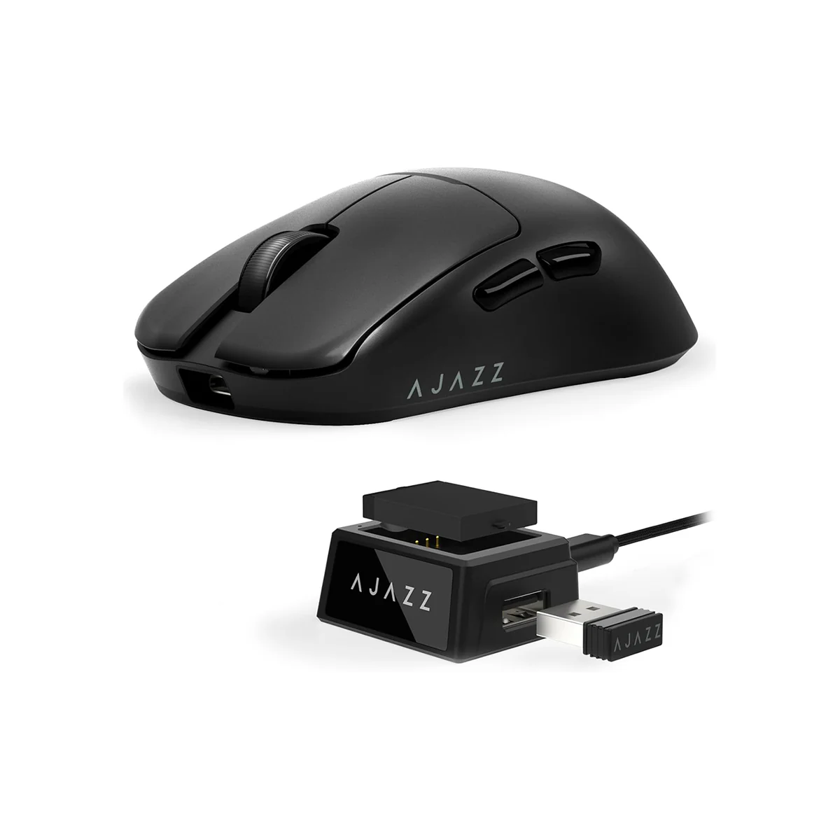 Nacodex x Ajazz AJ159 V2 Tri-Mode Gaming Mouse (Black, White) - Image 9