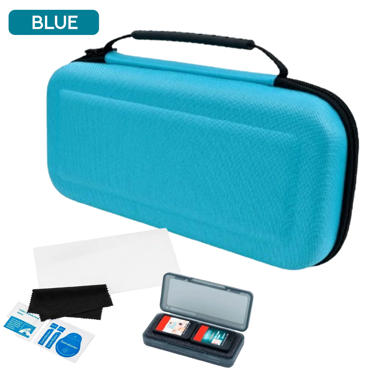 Nacon Starter Pack Includes Rigid Pouch + Screen Protector + Practical Foldable Card Case for Nintendo Switch 2 (Black, Blue, Red) - Image 10