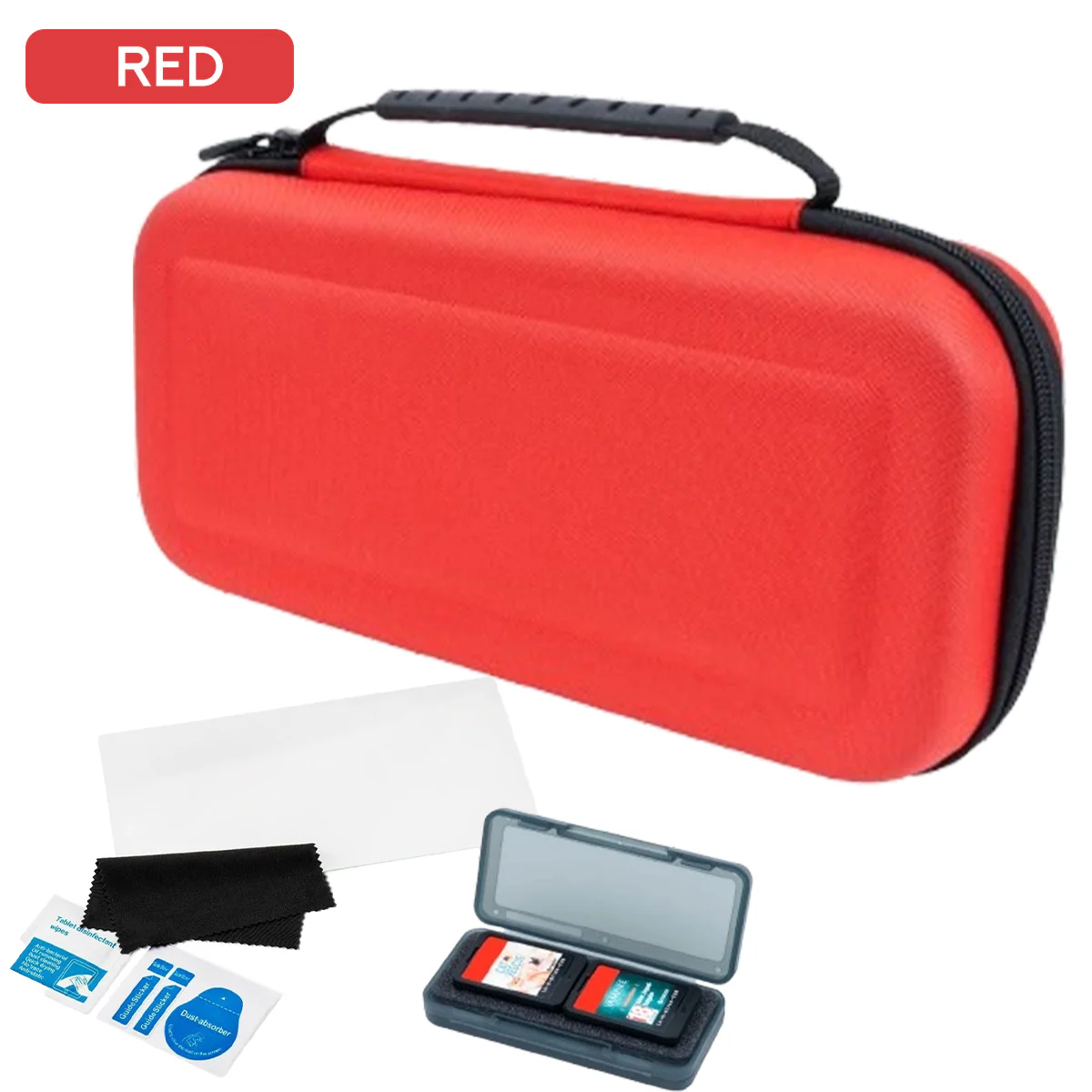 Nacon Starter Pack Includes Rigid Pouch + Screen Protector + Practical Foldable Card Case for Nintendo Switch 2 (Black, Blue, Red) - Image 12
