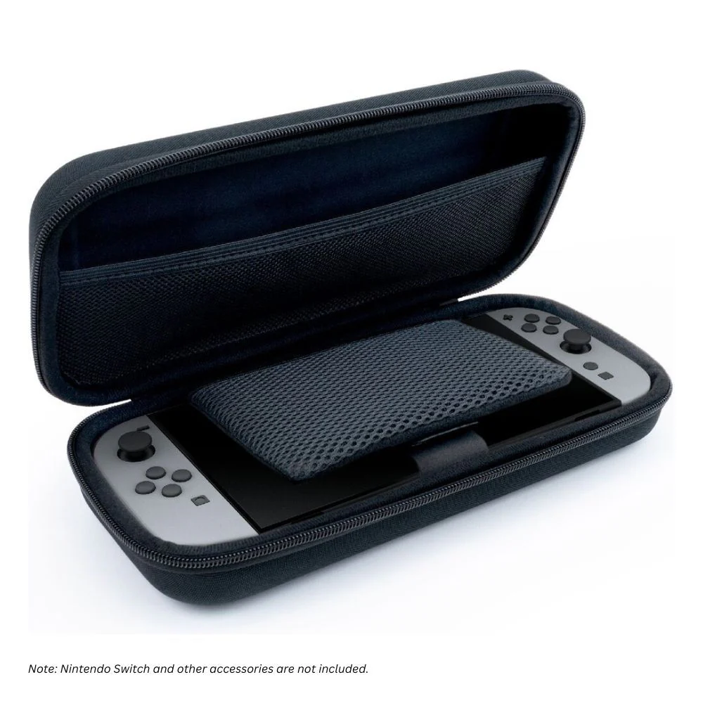 Nacon Starter Pack Includes Rigid Pouch + Screen Protector + Practical Foldable Card Case for Nintendo Switch 2 (Black, Blue, Red) - Image 3