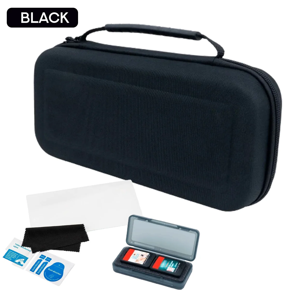 Nacon Starter Pack Includes Rigid Pouch + Screen Protector + Practical Foldable Card Case for Nintendo Switch 2 (Black, Blue, Red) - Image 8