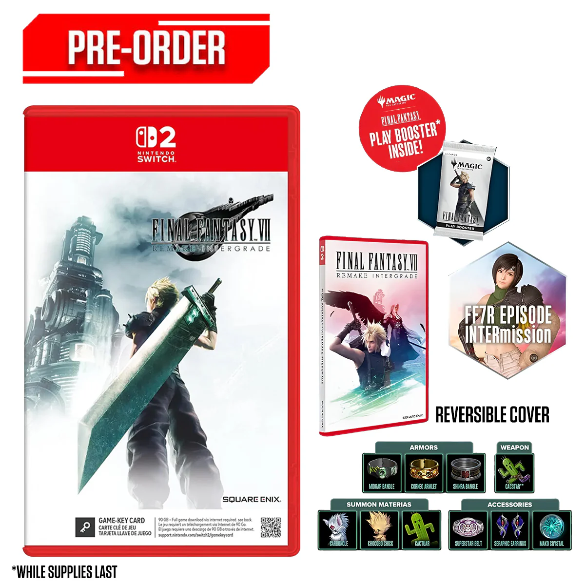 Nintendo Switch 2 Final Fantasy VII Remake Intergrade Game Key Card (SEA) - Image 15