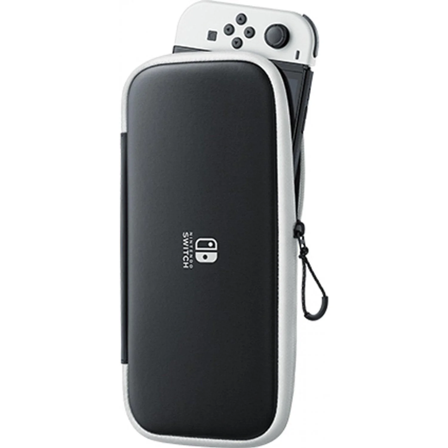 NINTENDO SWITCH OLED CARRYING CASE & SCREEN PROTECTOR (BLACK/WHITE) (MDE)