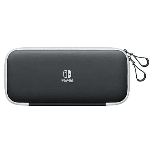 NINTENDO SWITCH OLED CARRYING CASE & SCREEN PROTECTOR (BLACK/WHITE) (MDE) - Image 2