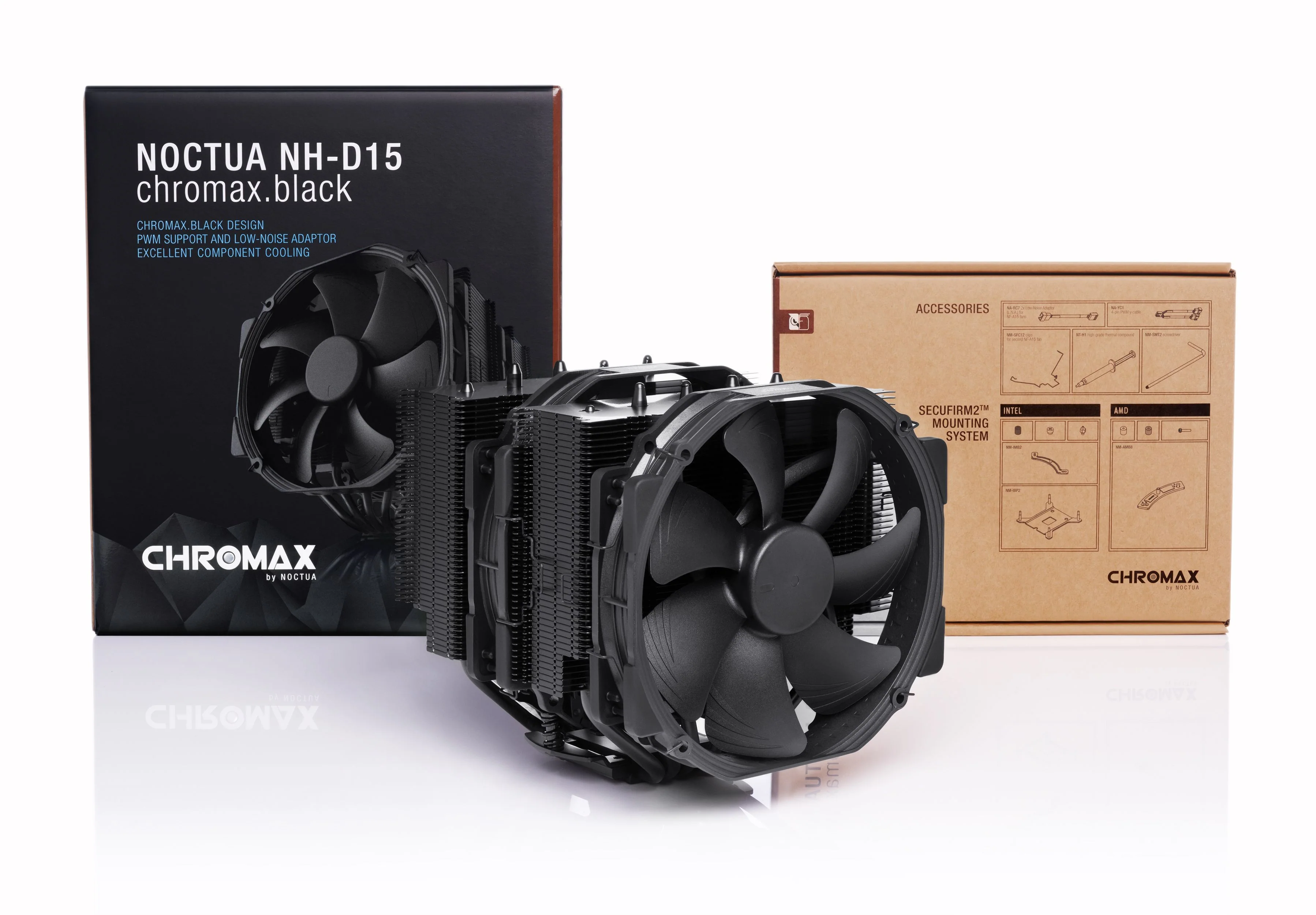Noctua NH-D15 Chromax.Black Dual-Tower CPU Cooler - Image 7
