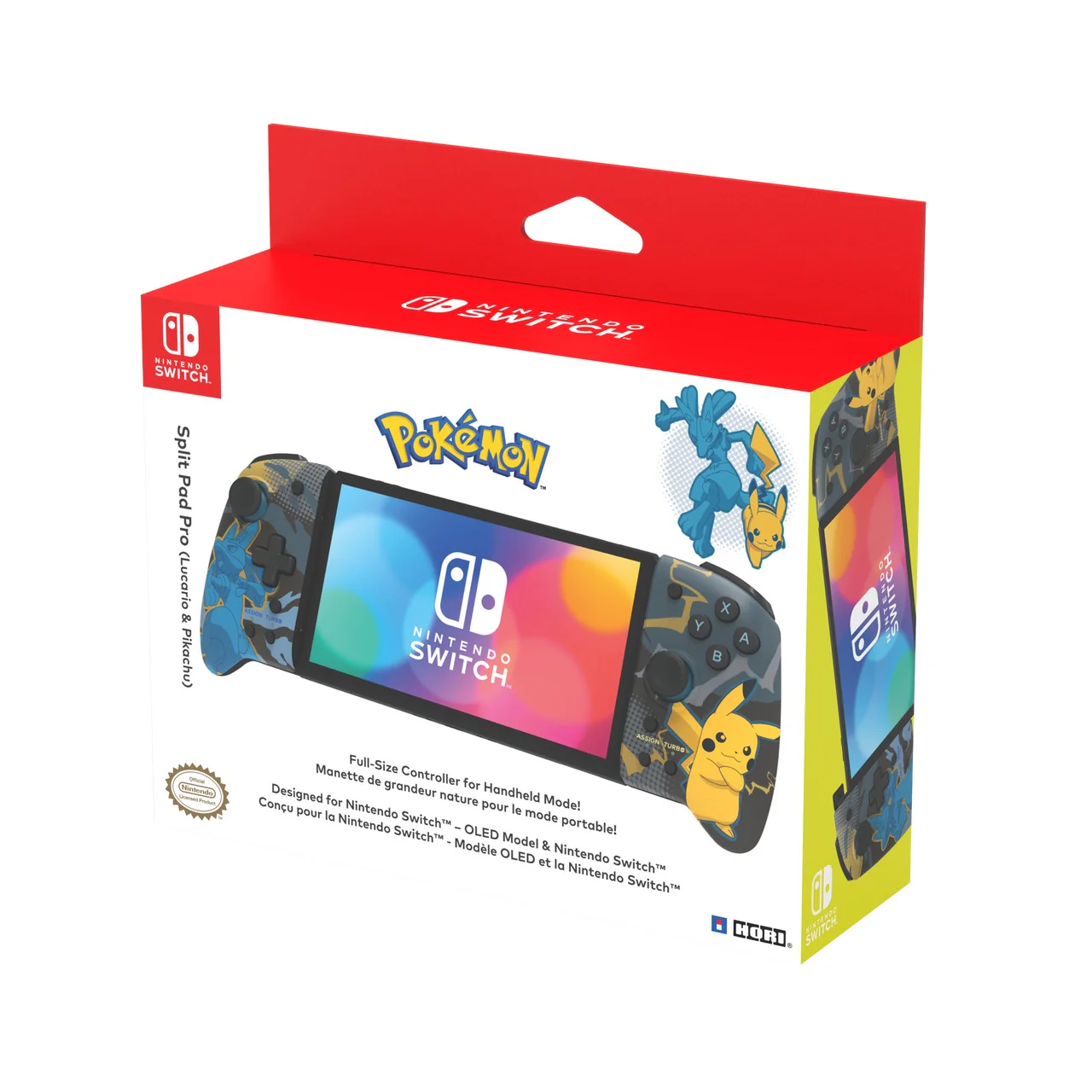 NSW Hori Split Pad PRO (Lucario & Pikachu) (NSW-414A) - Image 4