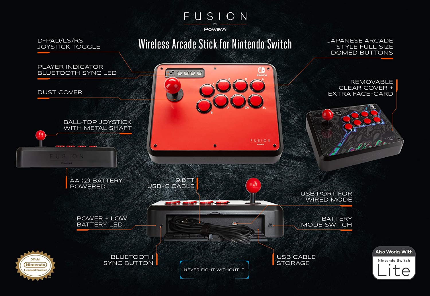 NSW Power A Fusion Wireless Arcade Stick For Nintendo Switch - Image 8