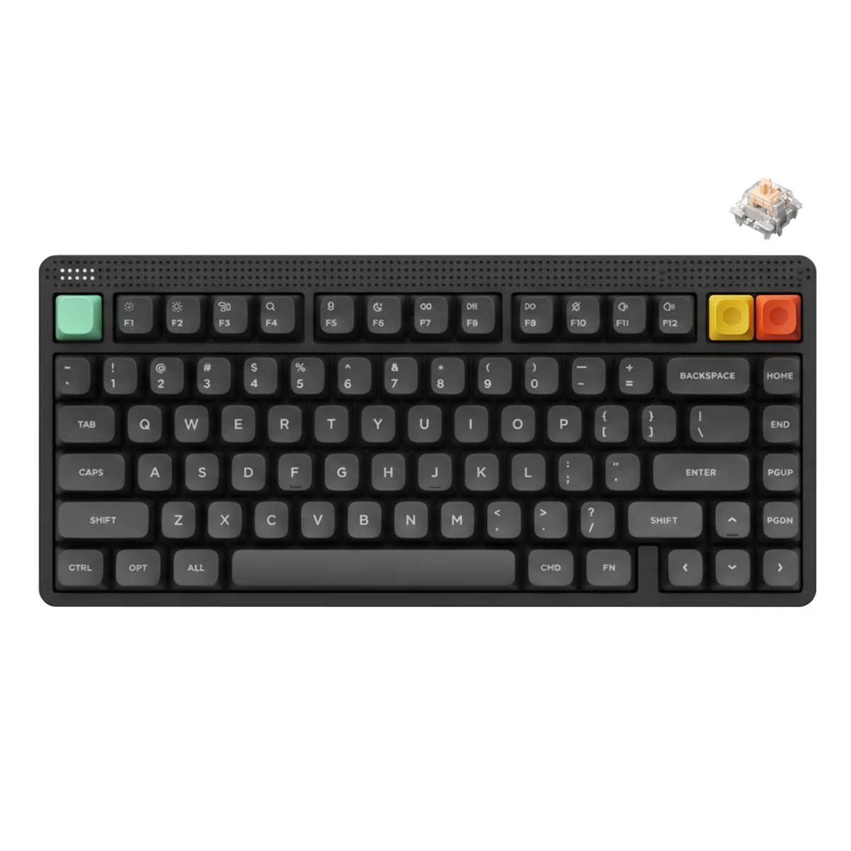 NuPhy Node75 High-Profile Hot-Swappable 82-Key Tri-Mode Wireless Mechanical Keyboard (Blush Max Switch) (Ink Gray) - Image 5