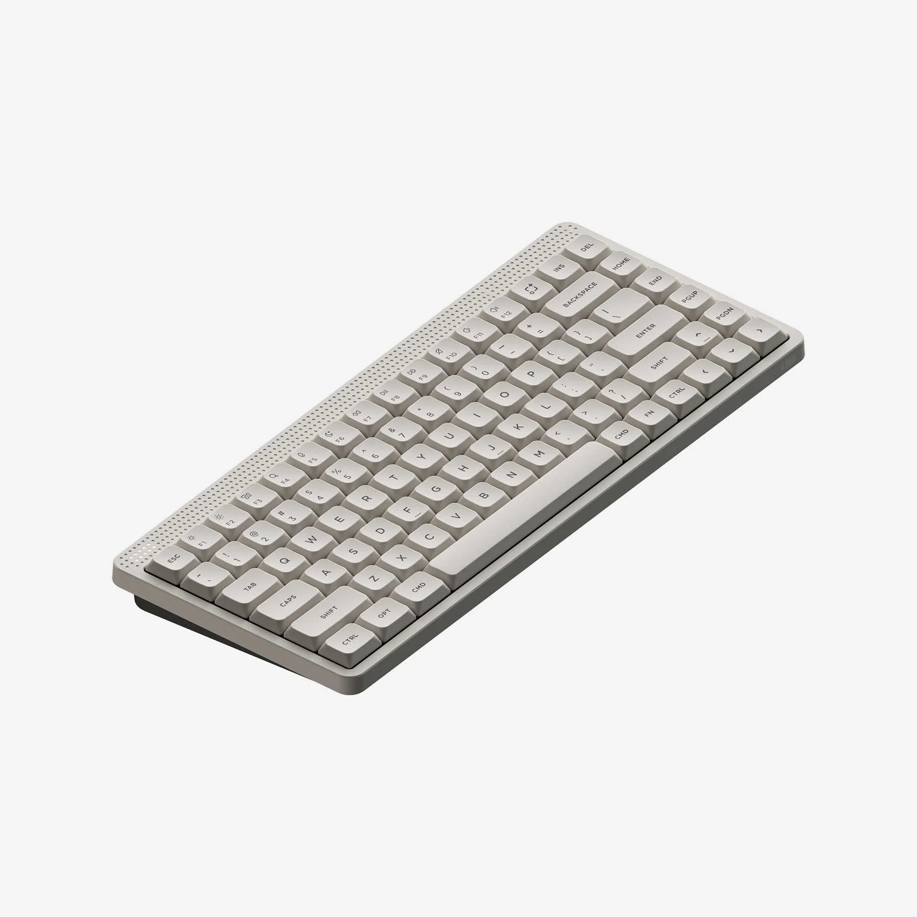 NuPhy Node75 Low-Profile Hot-Swappable 84-Key Tri-Mode Wireless Mechanical Keyboard (Lunar White) (Blush Nano Switch) - Image 2