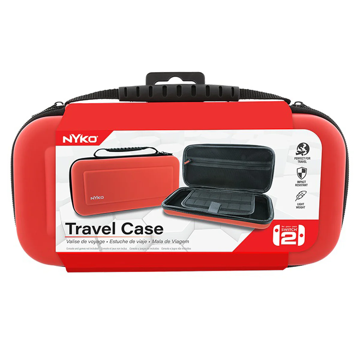 Nyko Travel Case for Nintendo Switch 2 (Black, Red) - Image 7
