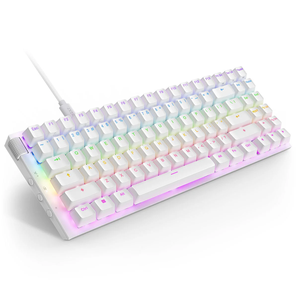 NZXT Function 2 MiniTKL Compact Tenkeyless Optical Gaming Keyboard (Matte White) - Image 3