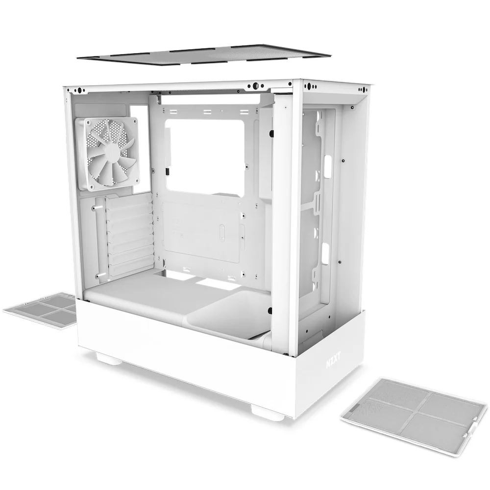 NZXT H5 Flow Compact Mid-Tower Airflow Case (White) (CC-H51FW-01) - Image 5