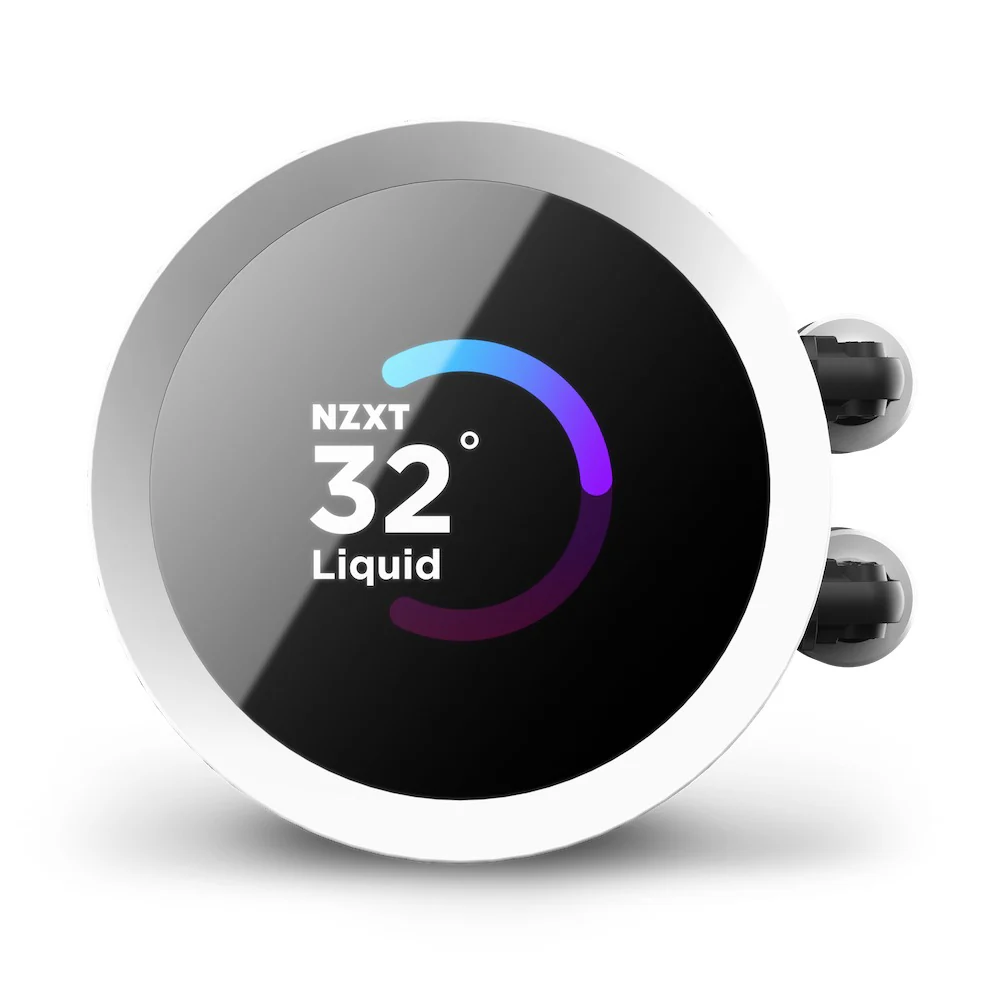 NZXT Kraken 240 RGB 240MM AIO Liquid Cooler With LCD Display & RGB Fans (Matte White) (RL-KR240-W1) - Image 2