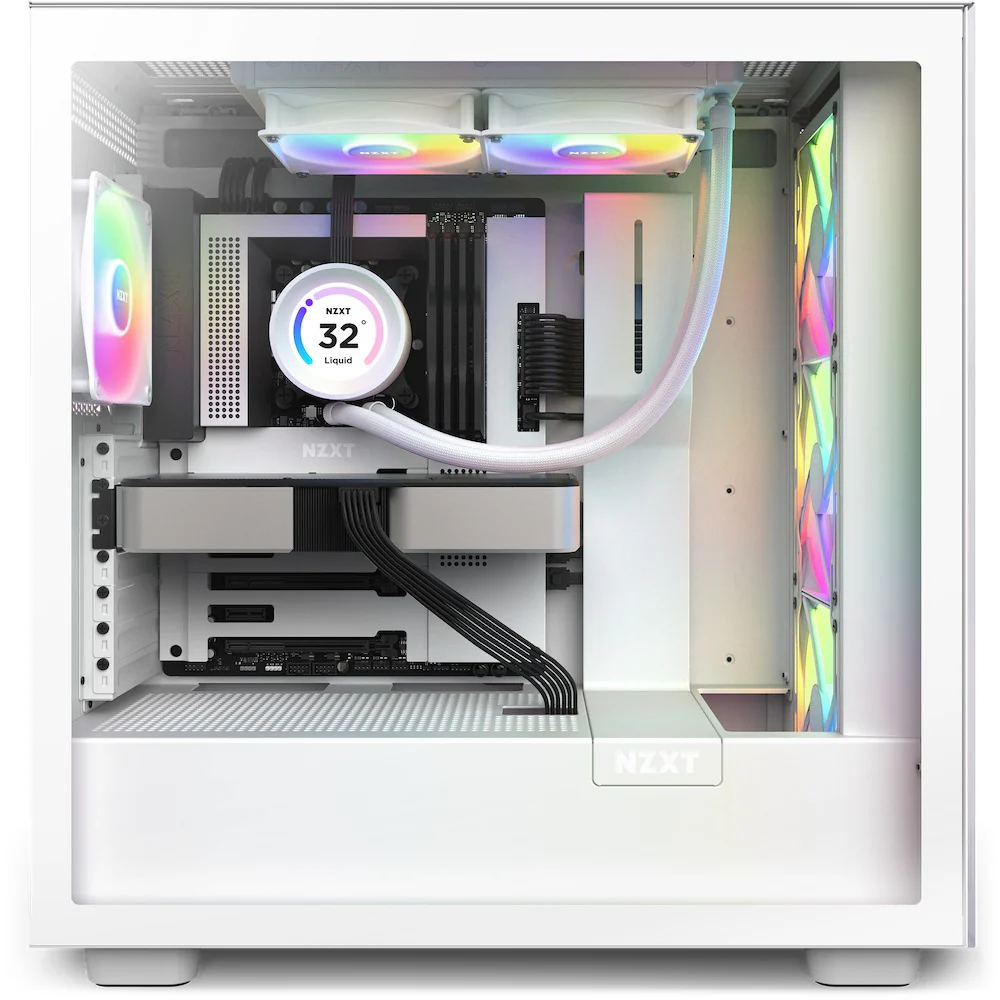 NZXT Kraken Elite 240 RGB 240MM AIO Liquid Cooler With LCD Display & RGB Fans (Matte White) (RL-KR24E-W1) - Image 5