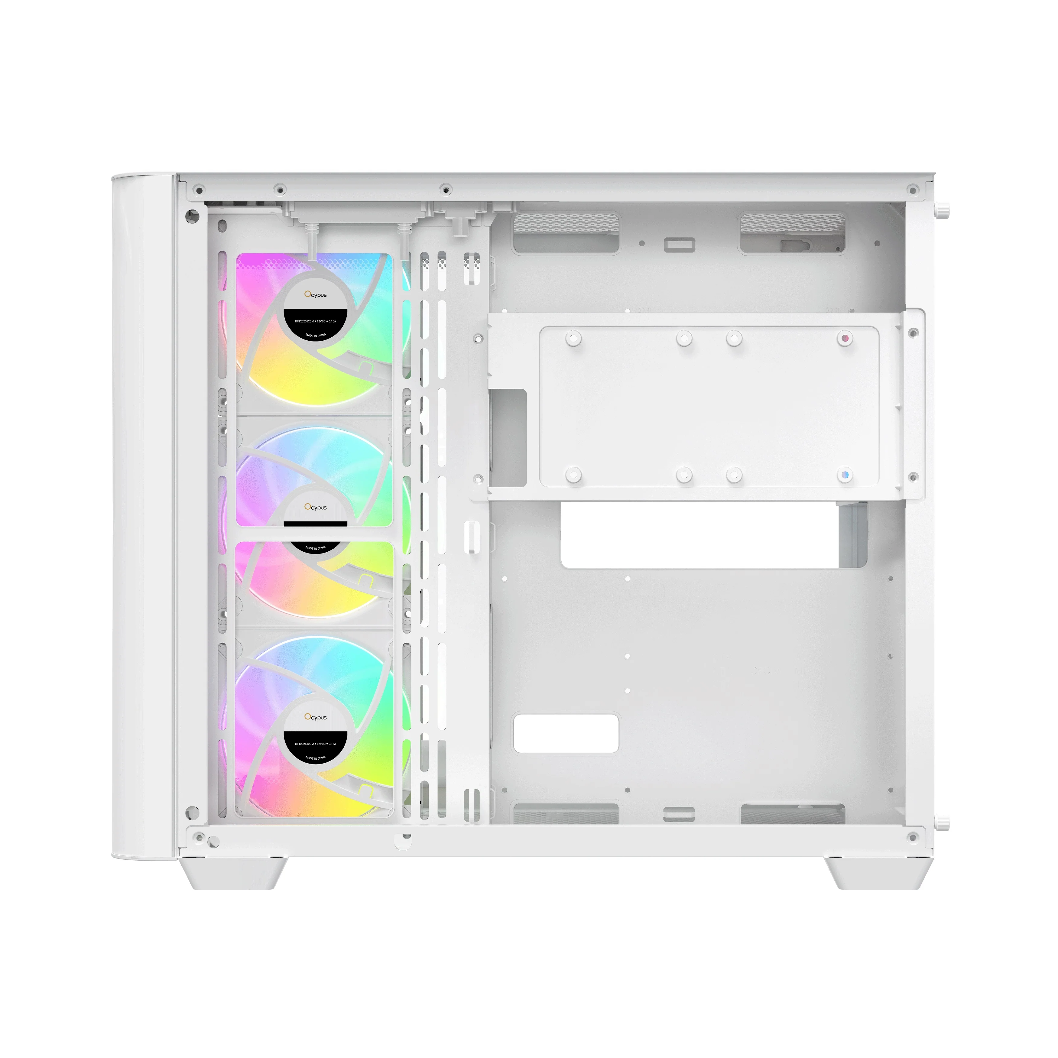 Ocypus Iota C70 Curve ARGB Digital Mid-Tower PC Case (Black, White) - Image 14