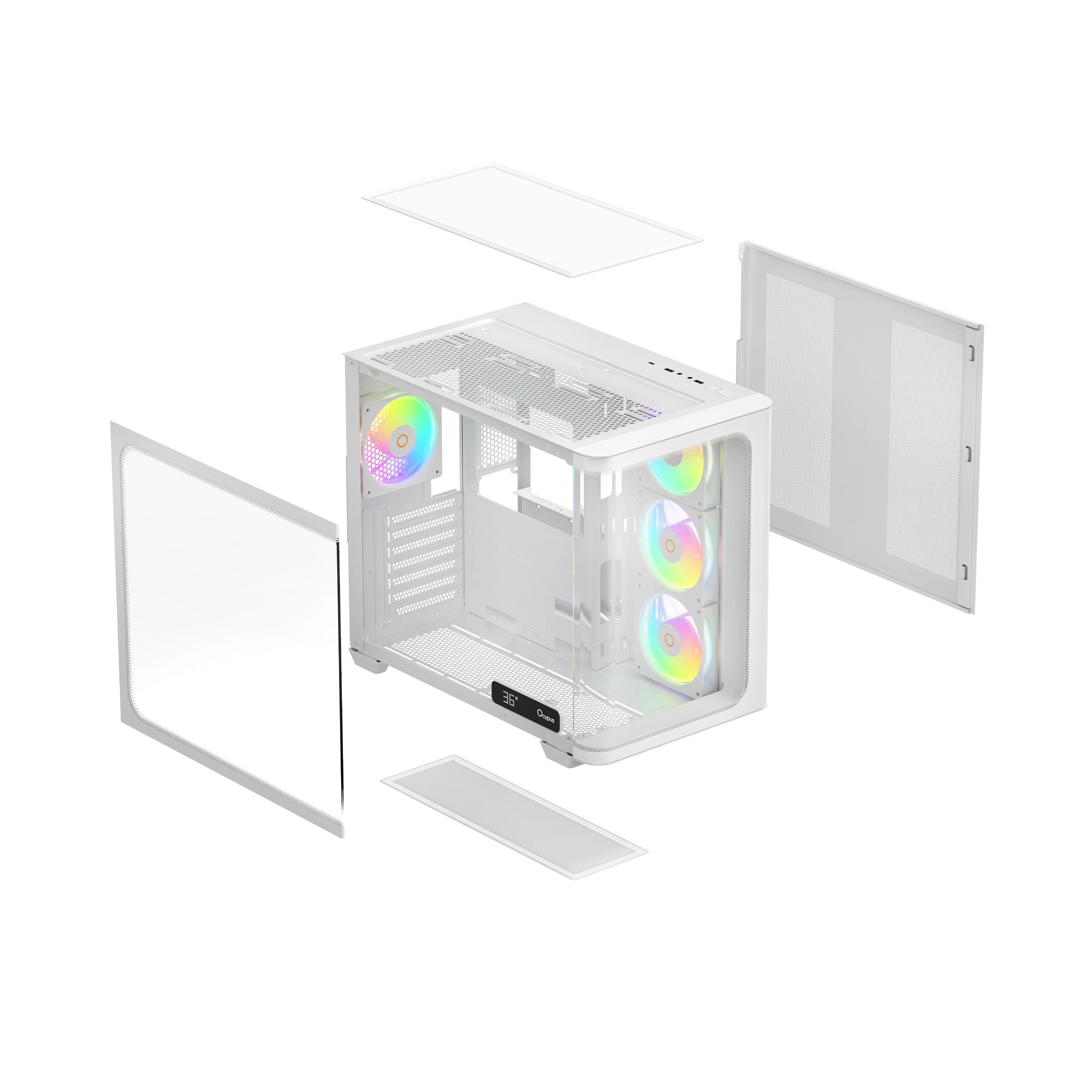 Ocypus Iota C70 Curve ARGB Digital Mid-Tower PC Case (Black, White) - Image 16