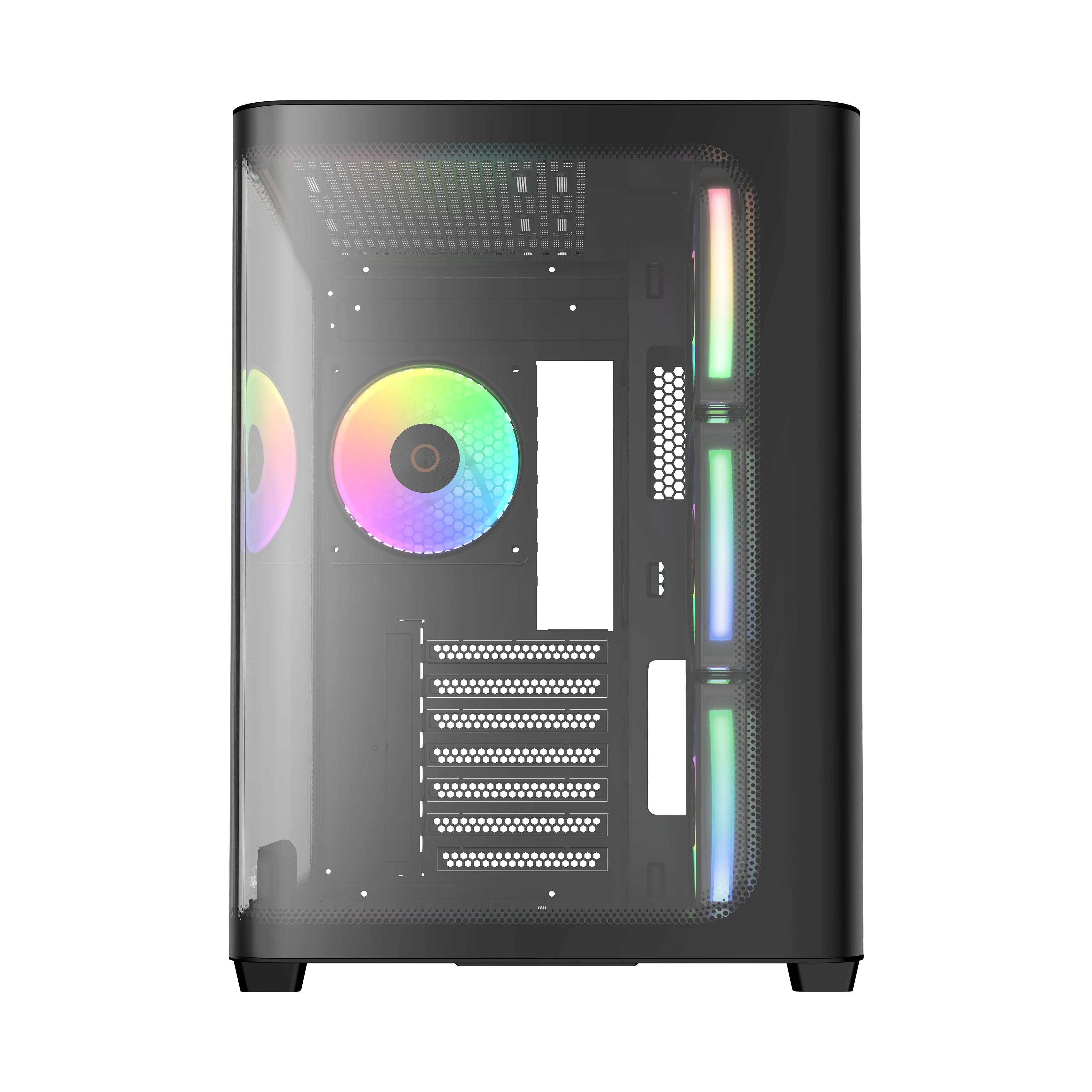 Ocypus Iota C70 Curve ARGB Digital Mid-Tower PC Case (Black, White) - Image 5