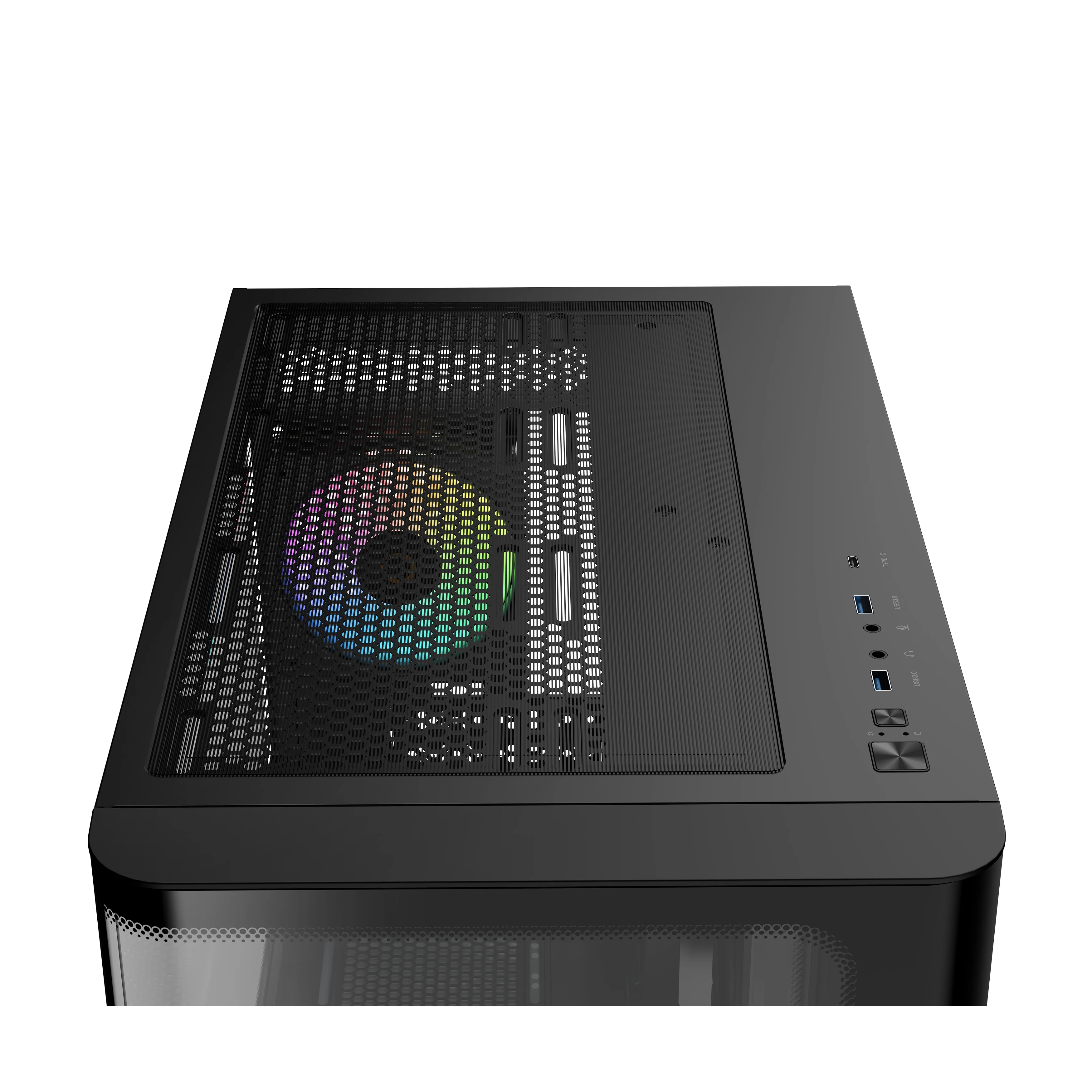 Ocypus Iota C70 Curve ARGB Digital Mid-Tower PC Case (Black, White) - Image 8