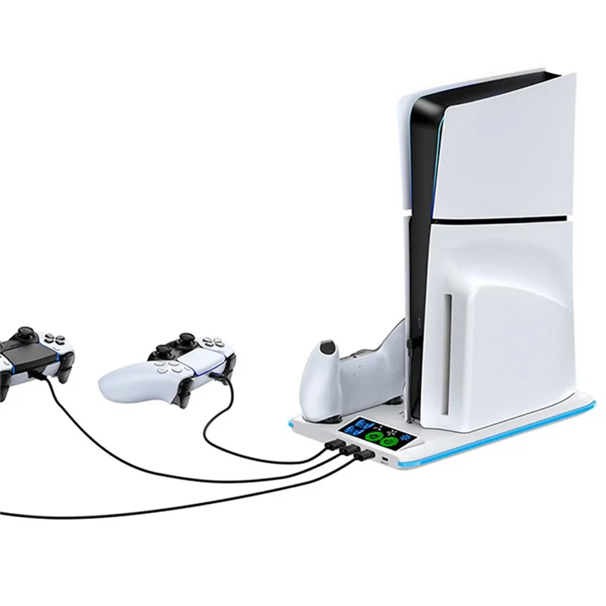 OIVO Cooling Stand with Controller Charger for PS5 / PS5 Slim (White) (IV-P5364X) - Image 4