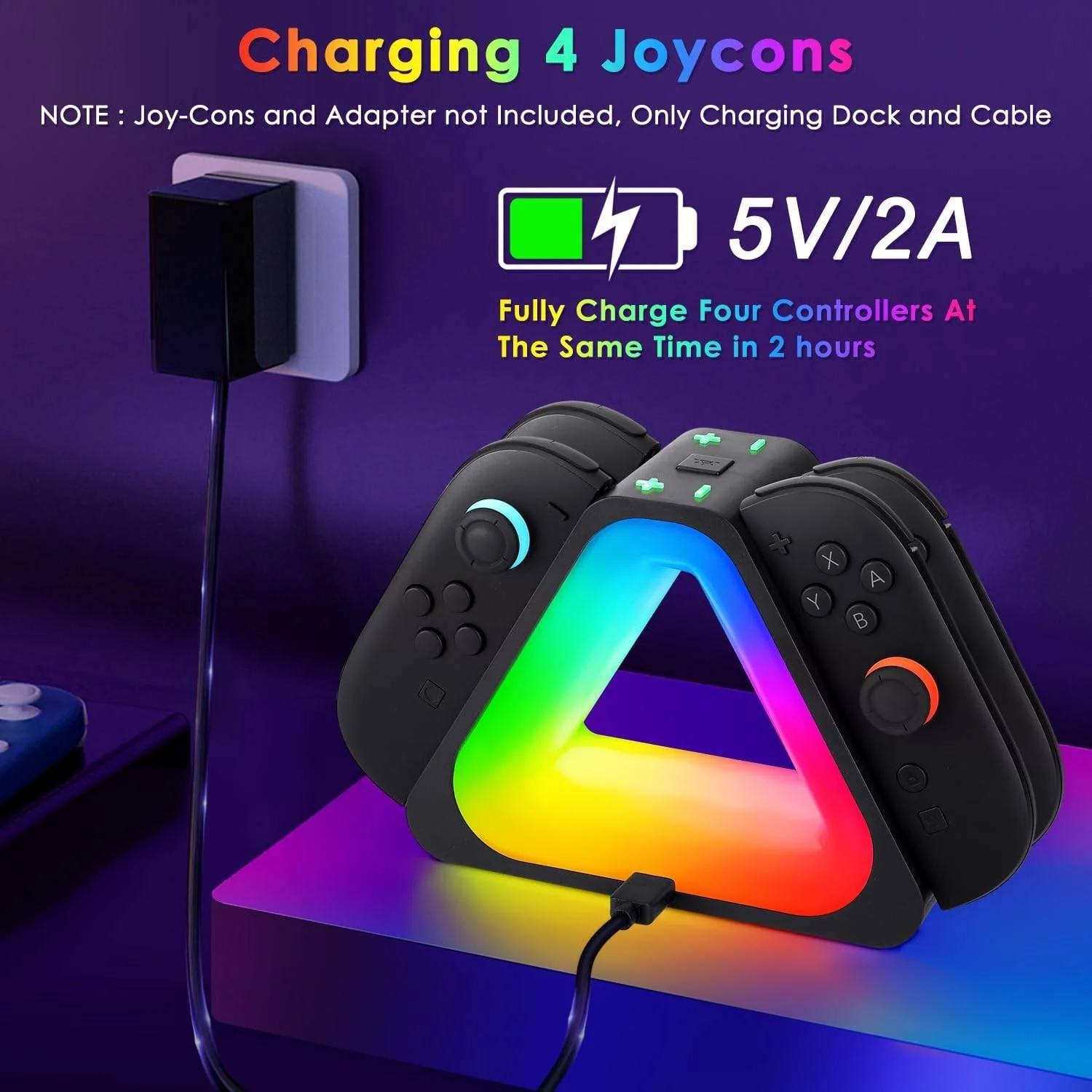 OIVO SW2 Controller Charging Dock for Nintendo Switch 2 (Black) (IV-SW221) - Image 4