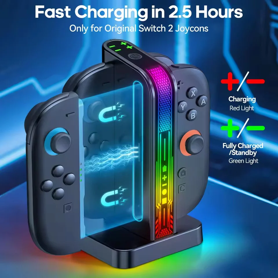 OIVO SW2 Controller Charging Dock for Nintendo Switch 2 (Black) (VG-SW207) - Image 2
