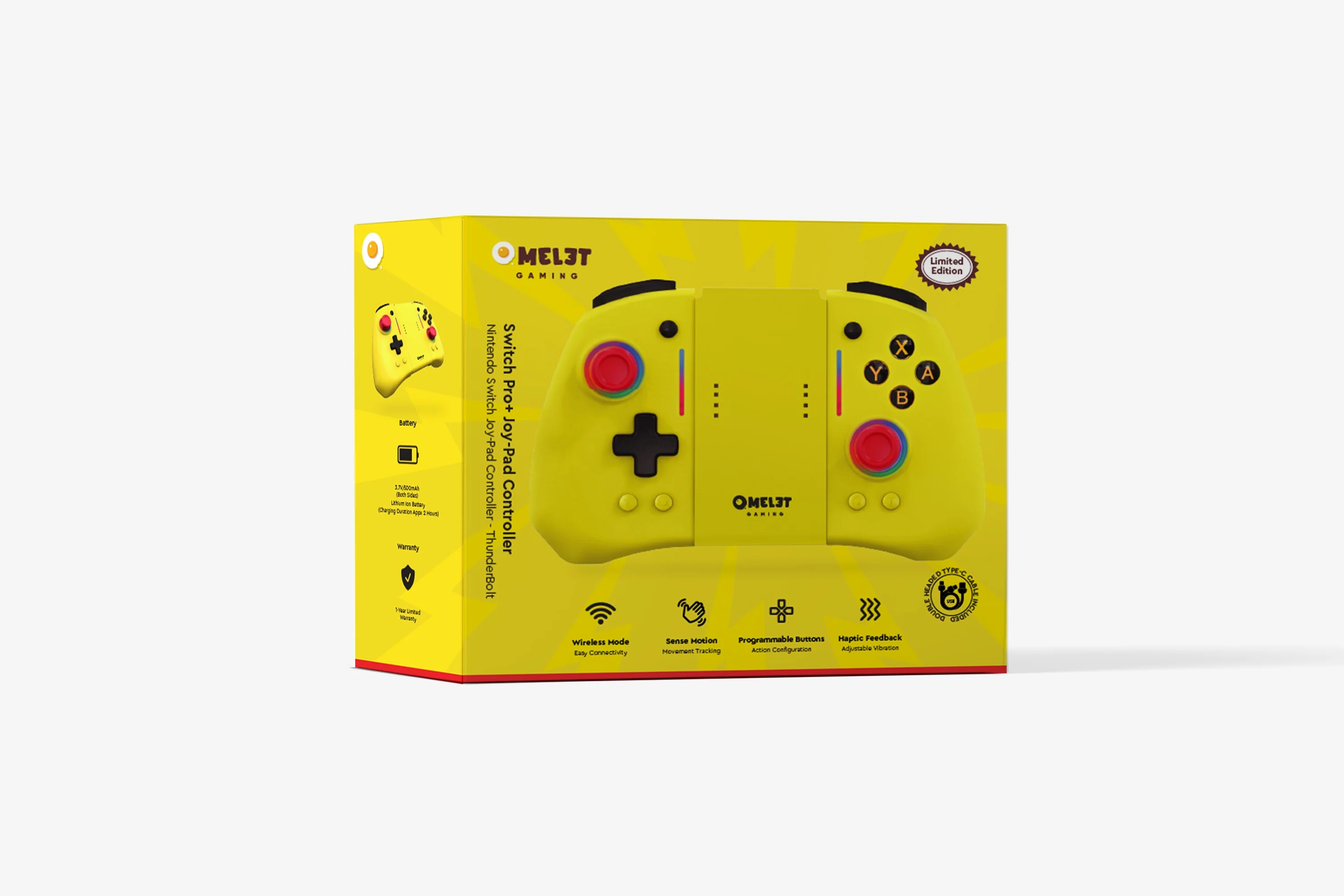 Omelet Gaming Switch Pro+ Joy-Pad Wireless Gaming Controller (Thunderbolt) - Image 8
