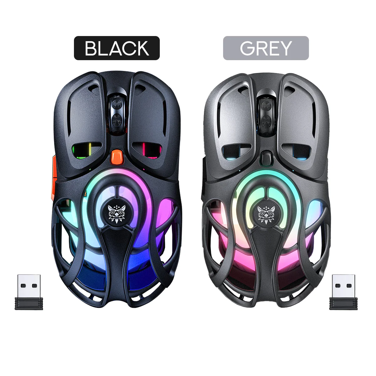 Onikuma DM02 Tri-Mode RGB Wireless Gaming Mouse (Black, Grey) - Image 13