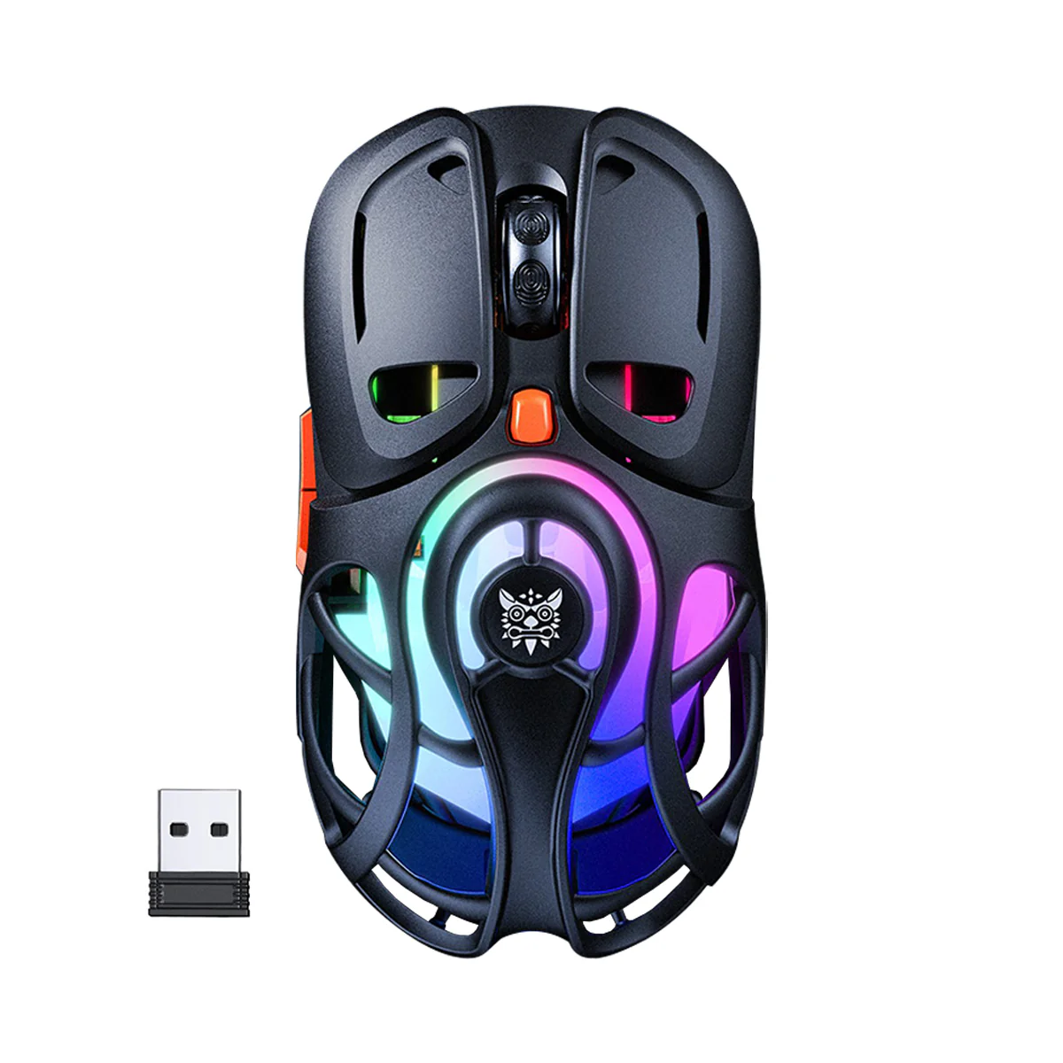 Onikuma DM02 Tri-Mode RGB Wireless Gaming Mouse (Black, Grey) - Image 9
