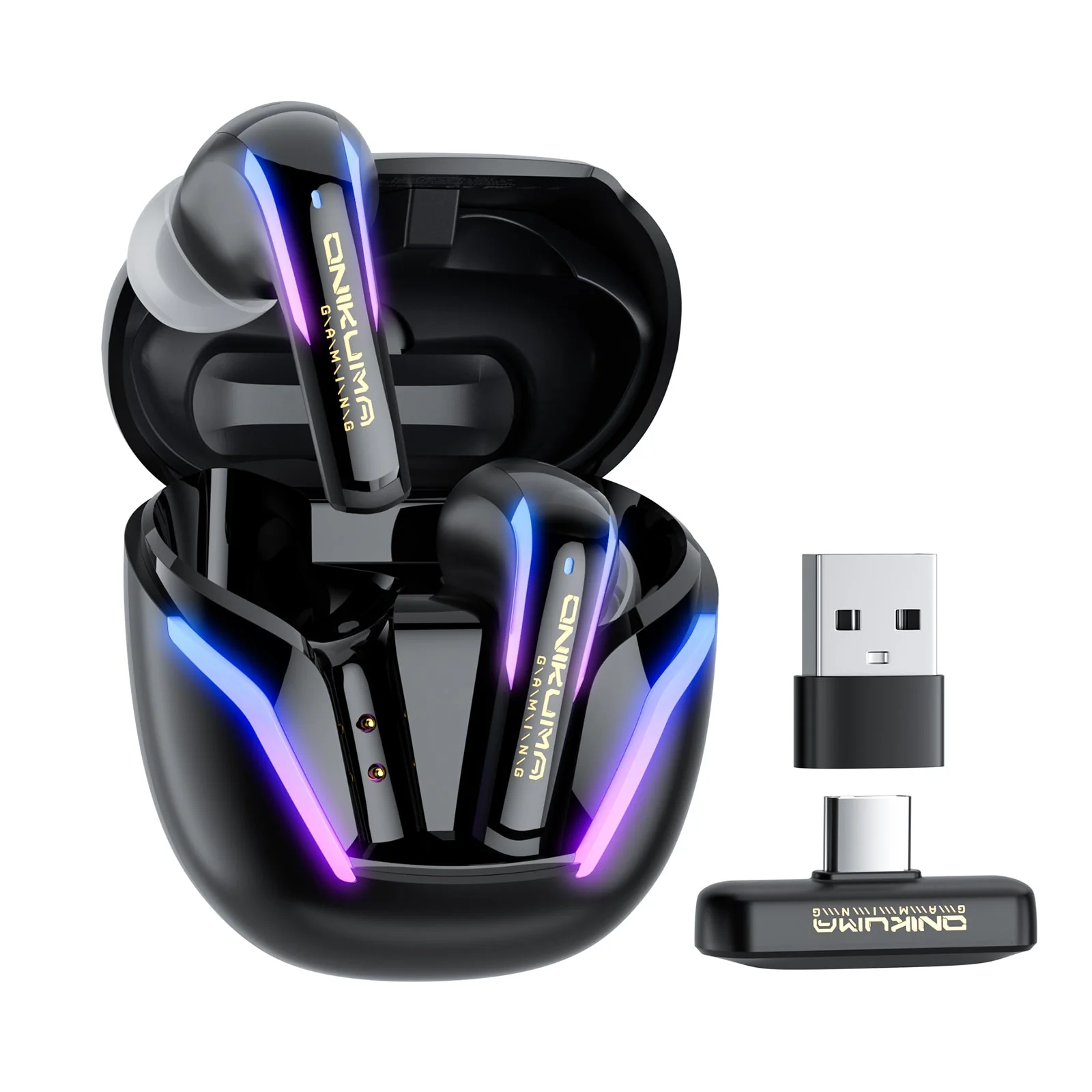 Onikuma T27 Wireless Dual Microphone Noise Reduction (Black, White) - Image 2